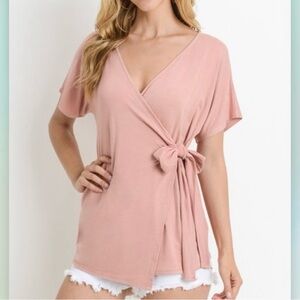 Mai Soli Pink Wrap Top